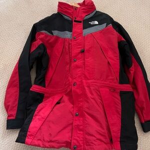 The North Face News Red and Black Ski Jacket